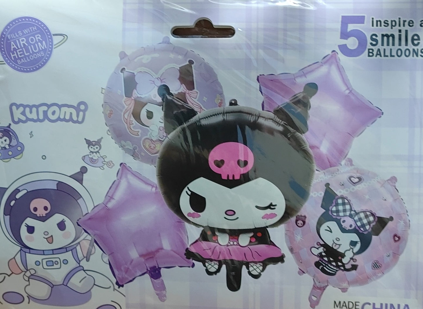KIT 5 PIEZAS KUROMI KITTY