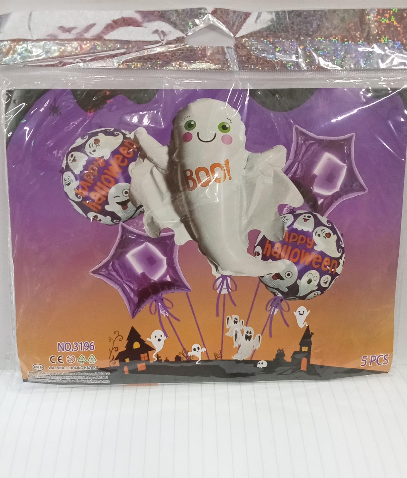 KIT 5 PIEZAS FANTASMA HALLOWEEN