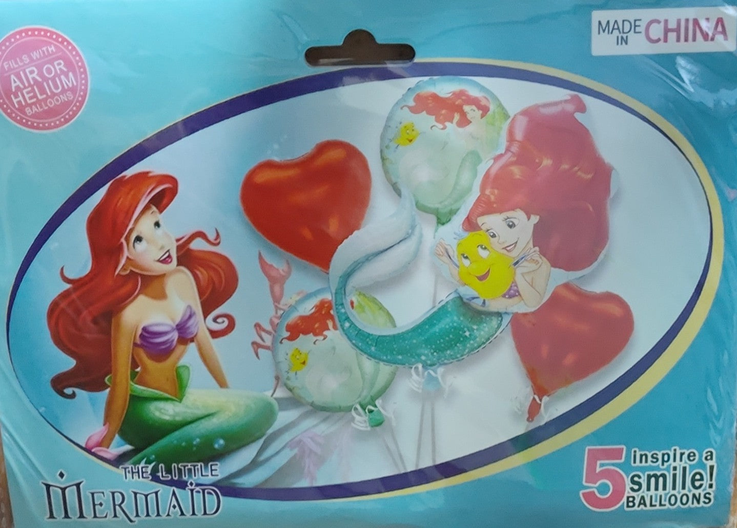 KIT 5 PIEZAS SIRENITA ARIEL