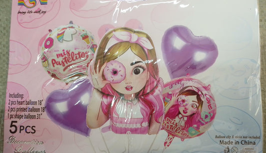 KIT 5 PZS PERSONAJE MIS PASTELITOS