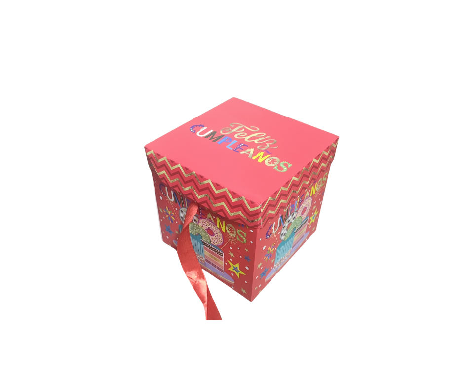 CAJA DE REGALO FELIZ CUMPLEAÑOS MD