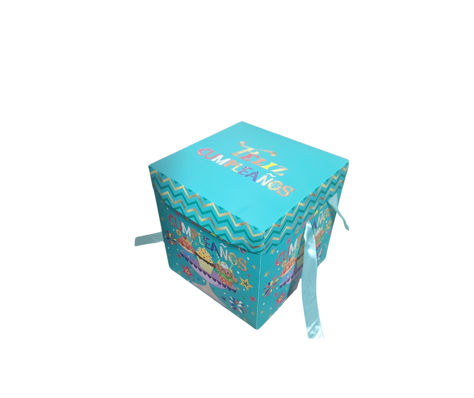 CAJA DE REGALO FELIZ CUMPLEAÑOS MD