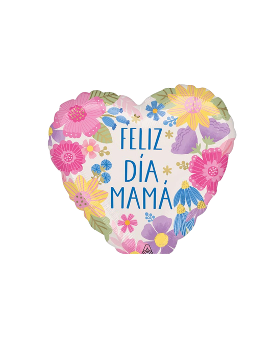 GLOBO 18¨ DIA DE LAS MADRES ROSAS ROSAS Y AMARILLAS