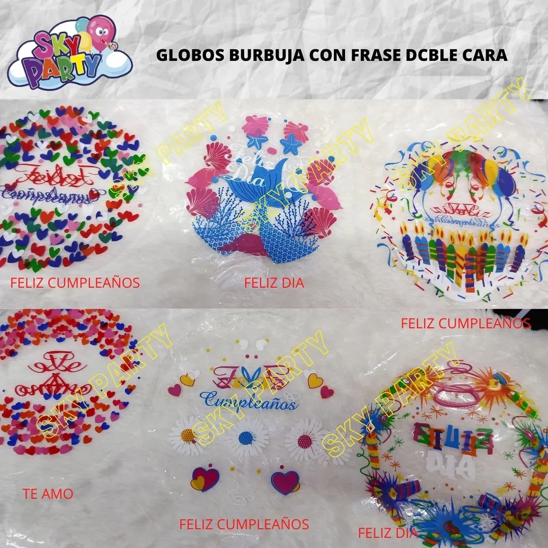 globo burbuja impreso pvc