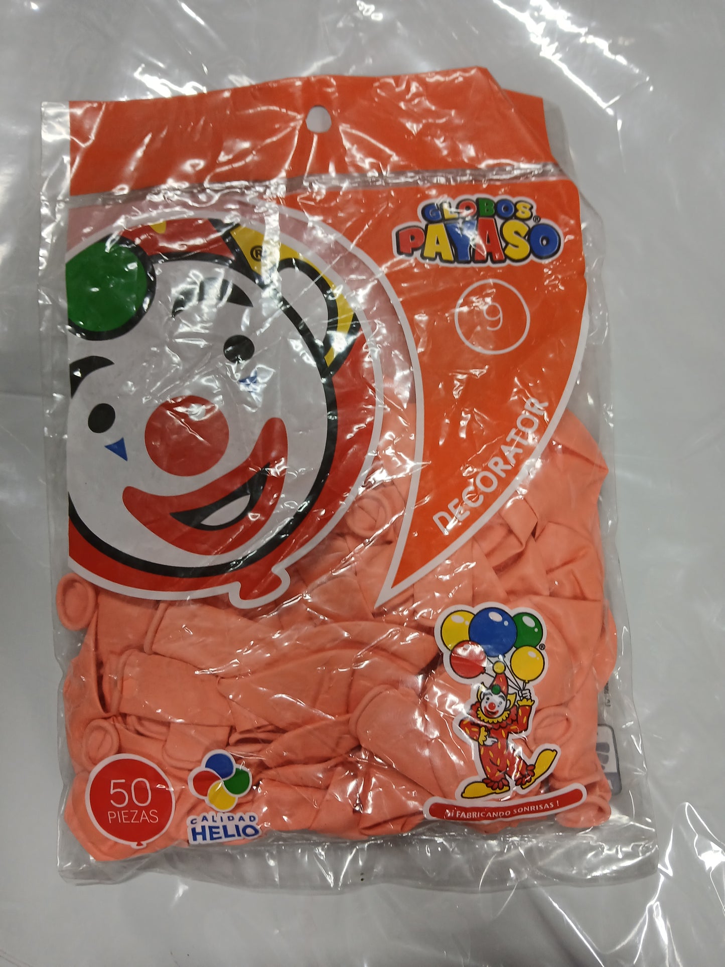 9 PULGADAS LATEX PAYASO 50PZ