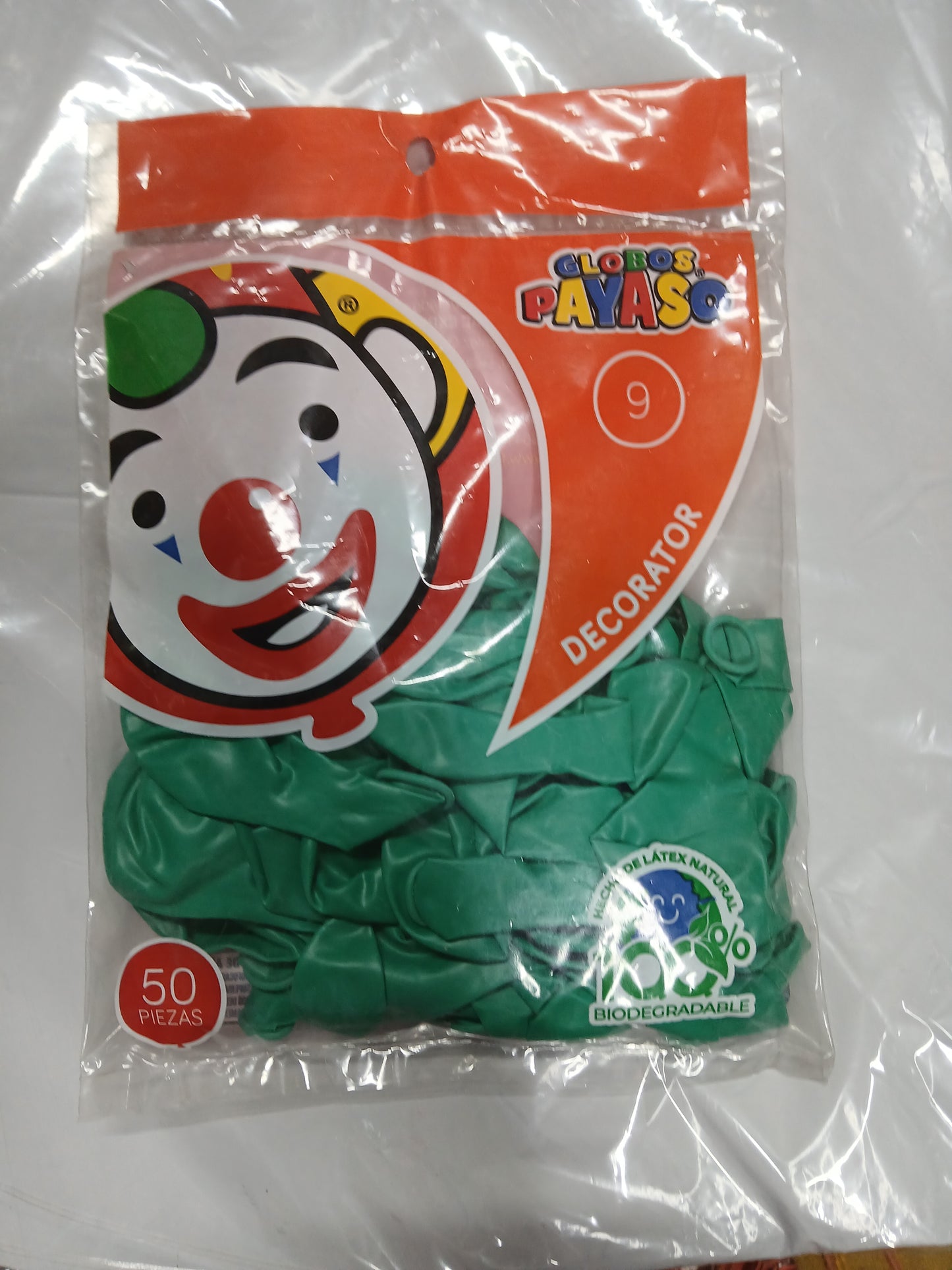 9 PULGADAS LATEX PAYASO 50PZ