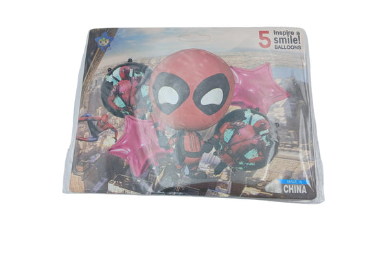 KIT 5 PIEZAS PERSONAJE DEADPOOL