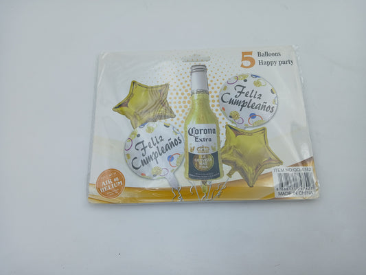 KIT 5 PIEZAS PERSONAJE CERVEZA CORONA