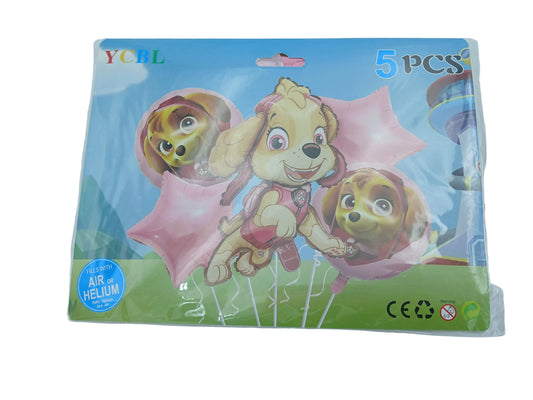 KIT 5 PIEZAS PERSONAJE SKY PAW PATROL