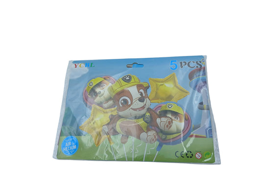 KIT 5 PIEZAS PERSONAJE RUMBLE PAW PATROL