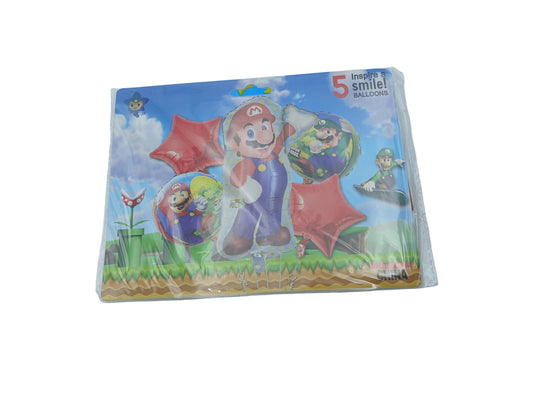KIT 5 PIEZAS PERSONAJE MARIO BROS