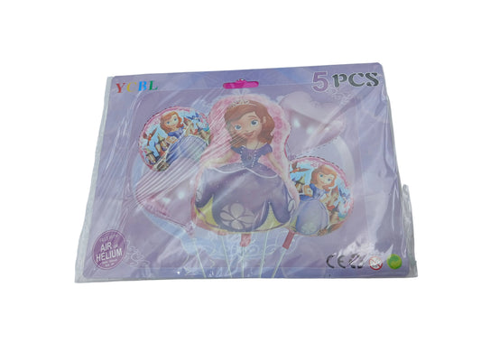 KIT 5 PIEZAS PERSONAJE PRINCESA SOFIA