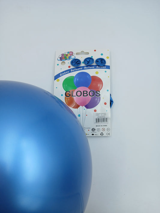 PROMOCIÓN GLOBO LATEX 18" CHROMADO SKYPARTY AZUL