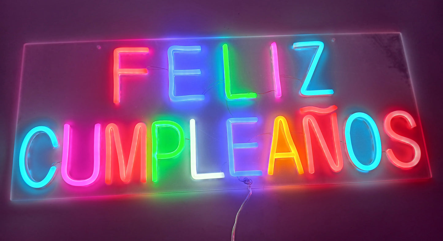 LETRERO LET FRASE FELIZ CUMPLEAÑOS