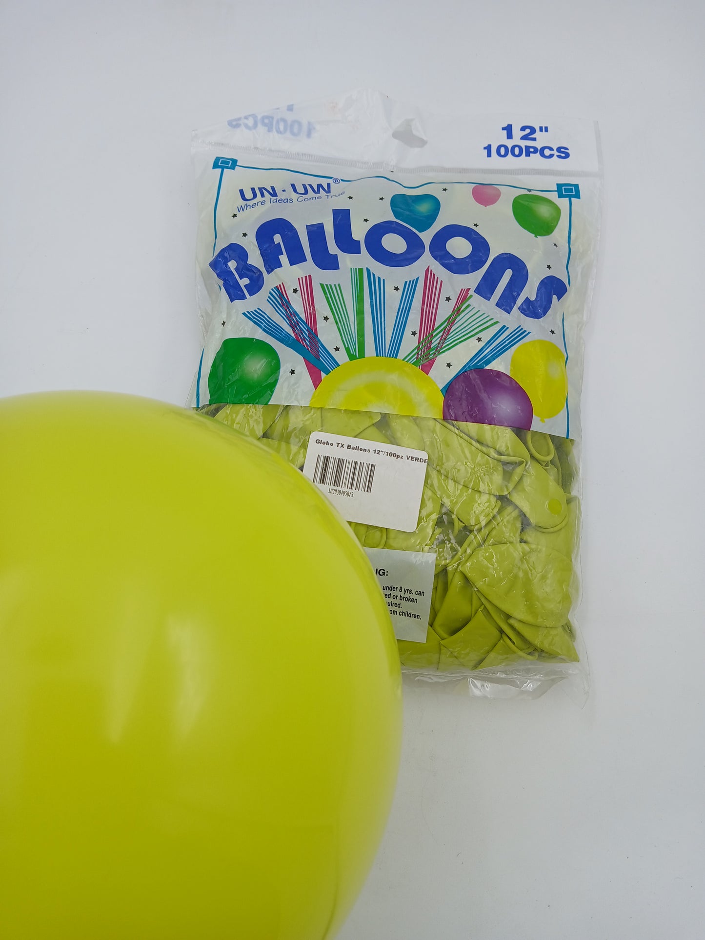 GLOBO LATEX BALLONS 12"100PZ