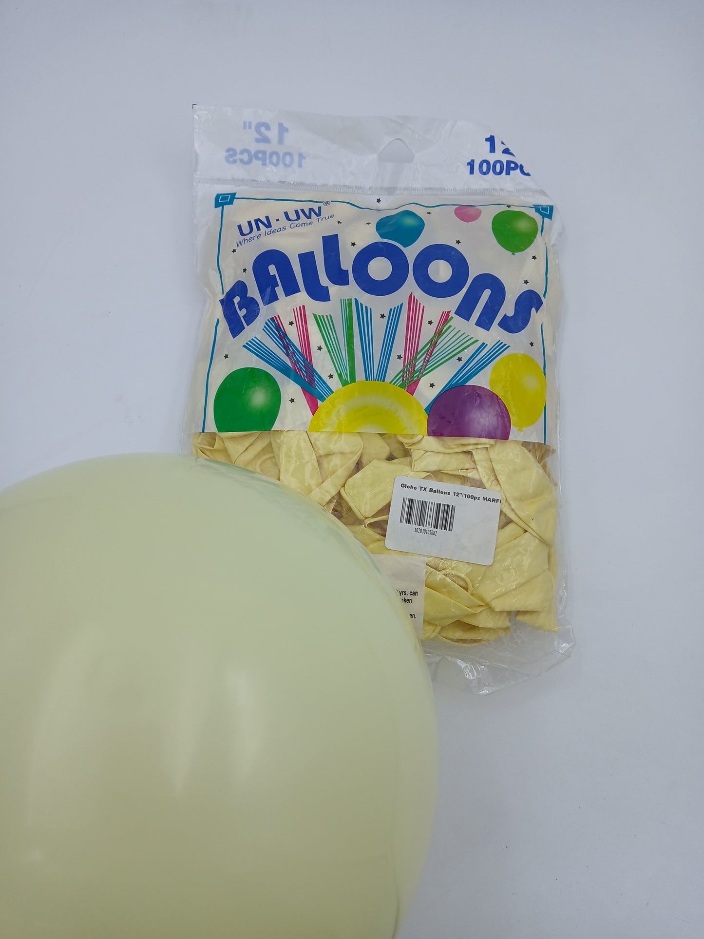 GLOBO LATEX BALLONS 12"100PZ