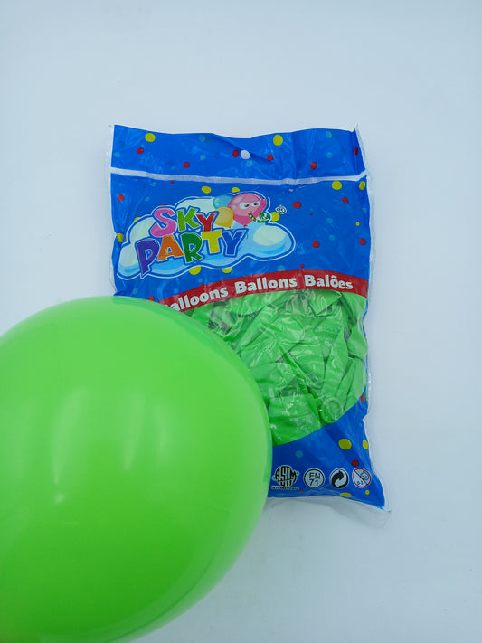 GLOBO LATEX SKYPARTY 10" VERDE LIMON