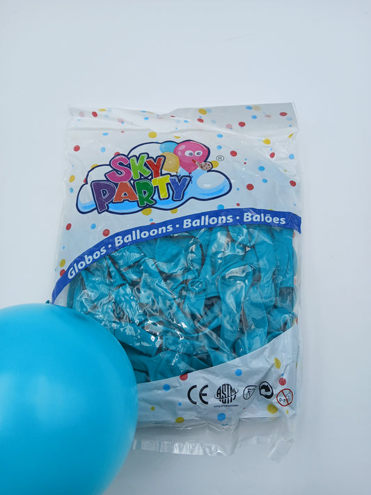 GLOBO LATEX SKYPARTY 5" TURQUEZA