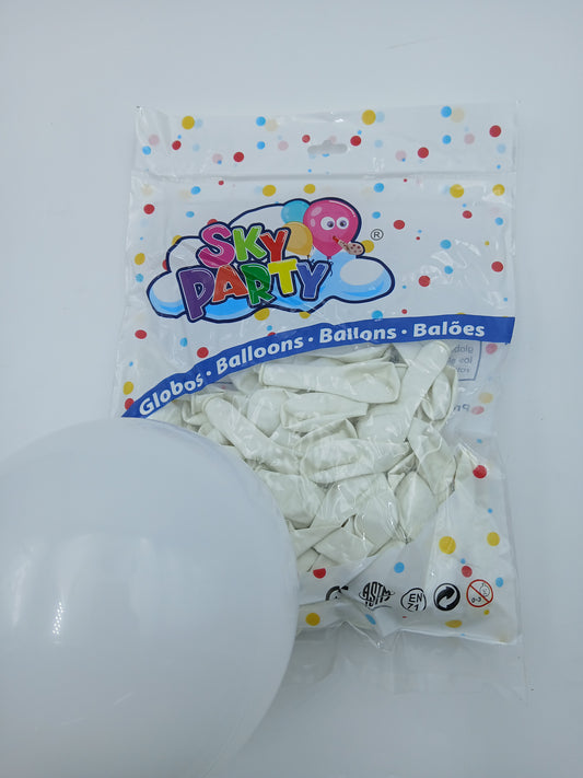 GLOBO LATEX SKYPARTY 5" BLANCO