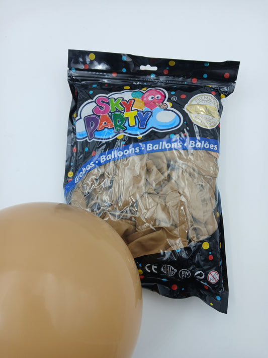 GLOBO LATEX SKYPARTY PREMIUN 12" MOKA