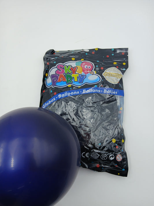 GLOBO LATEX SKYPARTY PREMIUN 12" AZUL NAVAL