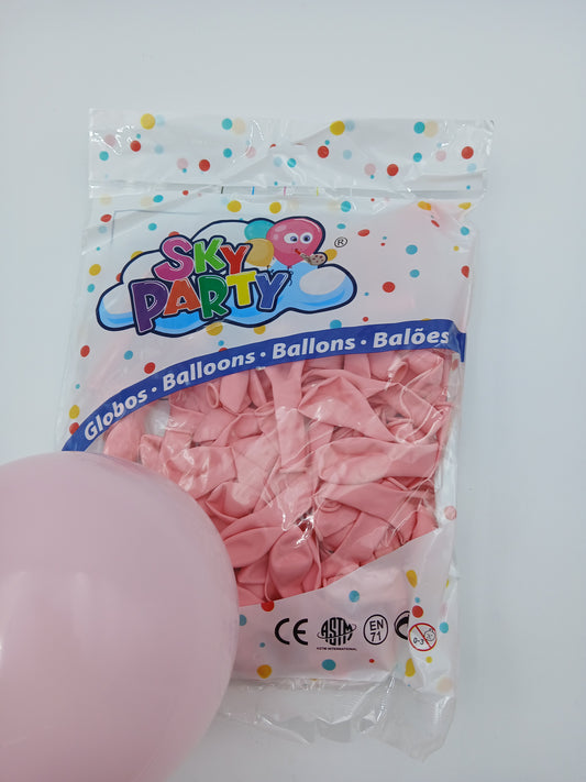 GLOBO LATEX SKYPARTY 5"ROSA MACARRON