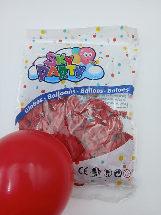 GLOBO LATEX SKYPARTY 5" ROJO