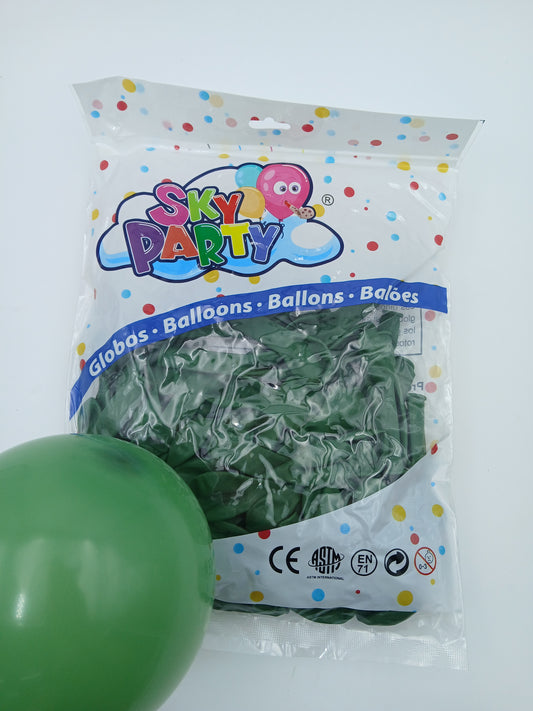 GLOBO LATEX SKYPARTY 5" VERDE OLIVO