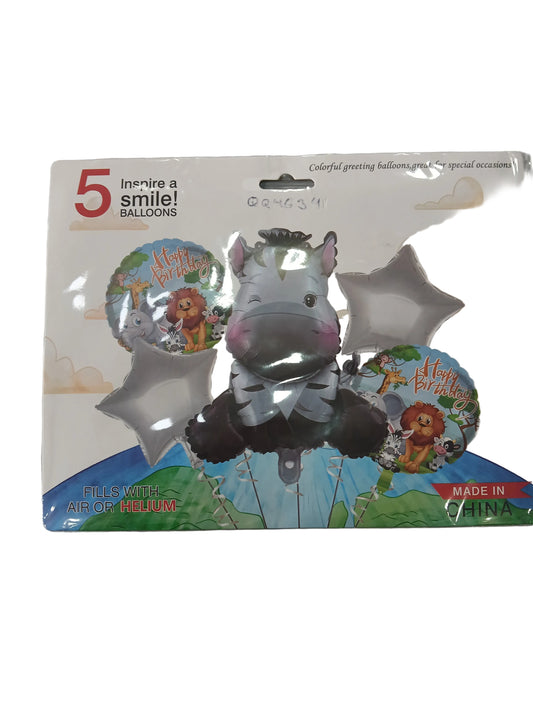 KIT 5 PZS PERSONAJE CEBRA BABY