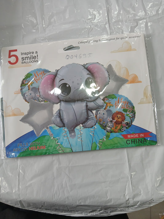 KIT 5 PZS PERSONAJE ELEFANTE BABY