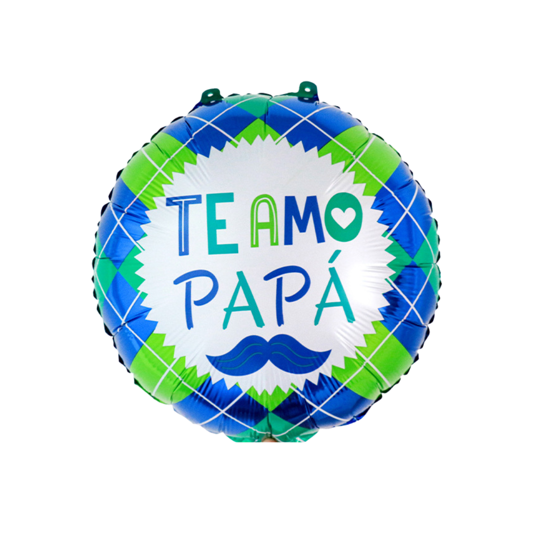 GLOBO DIA DEL PADRE 18"AZUL CON VERDE