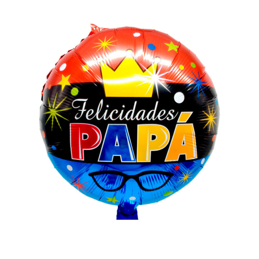 GLOBO DIA DEL PADRE 18"CORONA Y LENTES