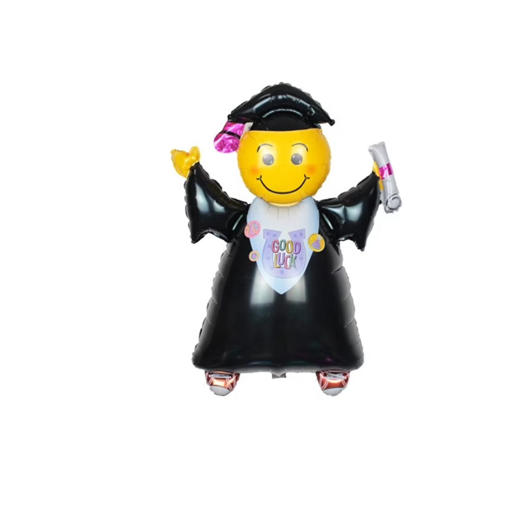 GLOBO GRADUACIÓN 9" EMOJI COMPLETO