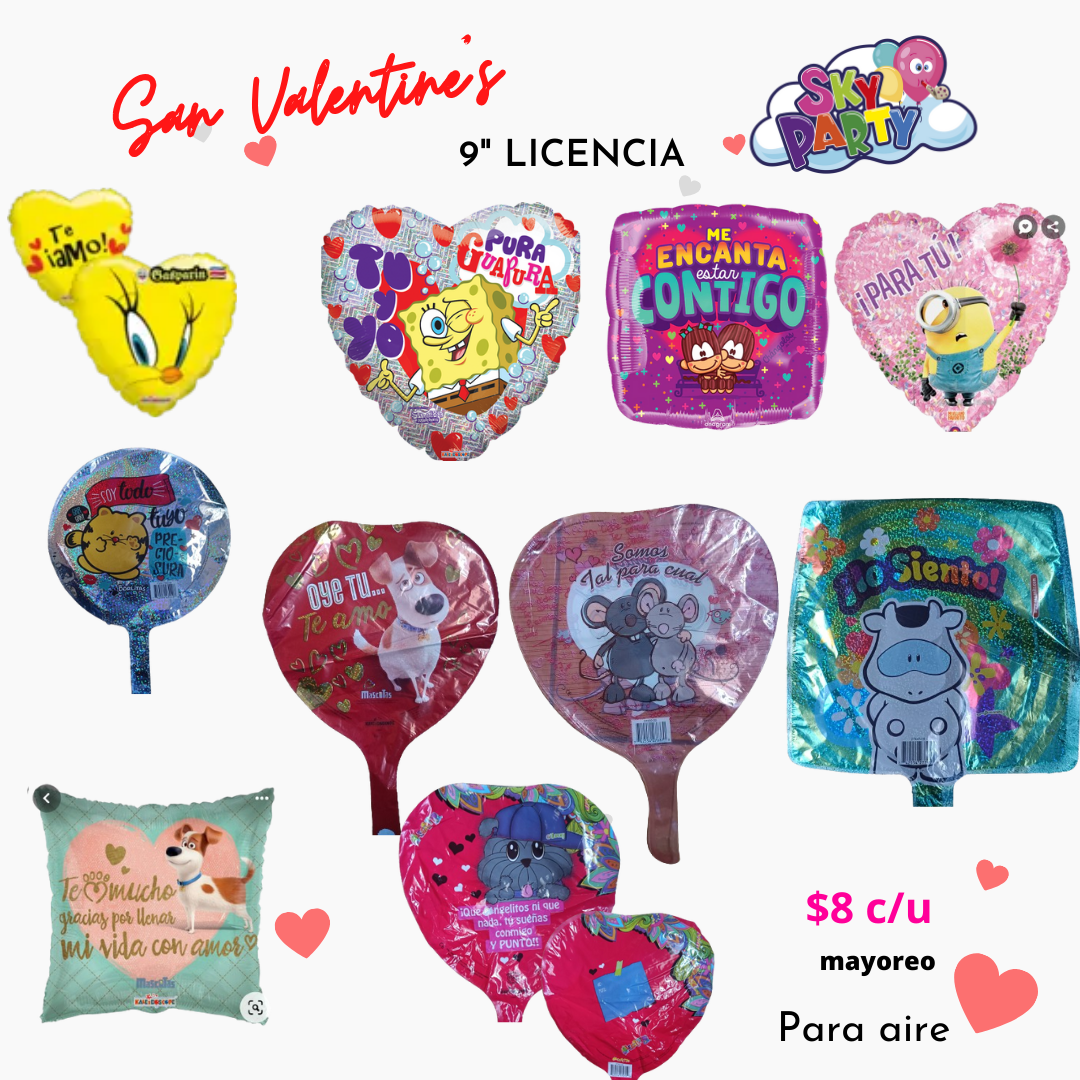 GLOBOS AMOR 9 PULGADAS