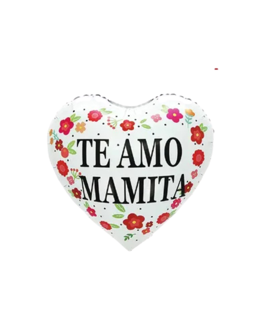 GLOBO 18¨ DIA DE LAS MADRES BLANCO FLORES
