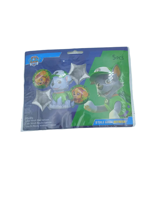 KIT 5 PZS PERSONAJE ROCKY PAW PATROL