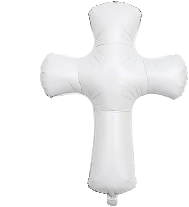 GLOBO FIGURA CRUZ BLANCO MATE