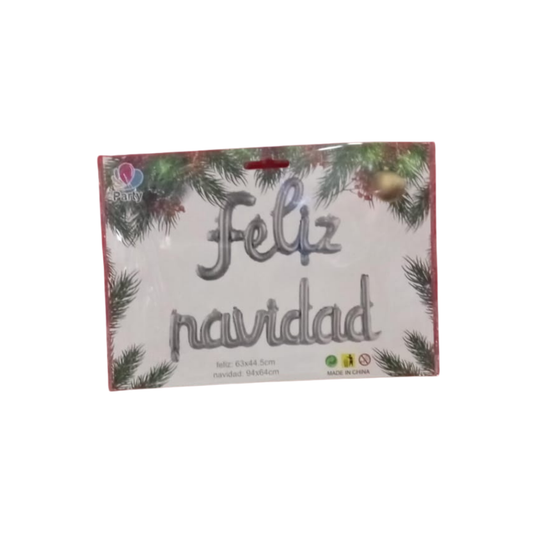 LETRERO FELIZ NAVIDAD CURSIVO