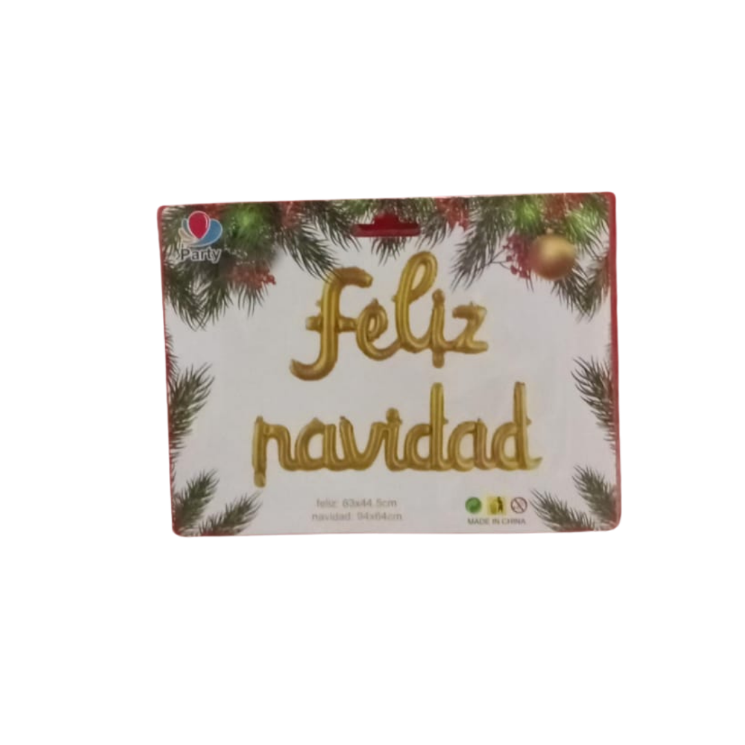 LETRERO FELIZ NAVIDAD CURSIVO