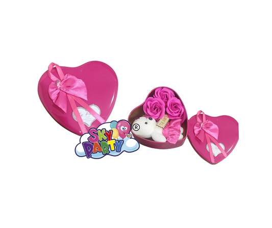 ESTUCHE DE FLORES CON OSO FIUSHA