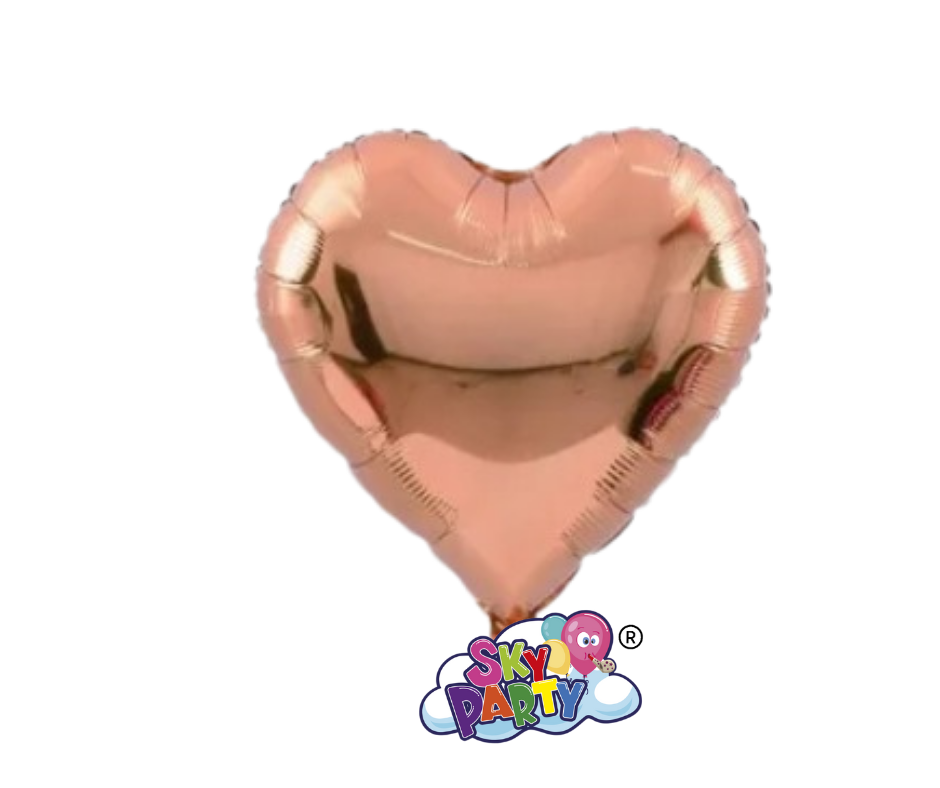 GLOBO FOIL 18"CORAZON ROSE GOLD