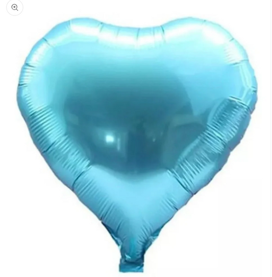 GLOBO FOIL 18"CORAZON AZUL CLARO
