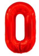GLOBOS DE NUMERO 32" ROJO
