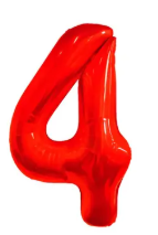 GLOBOS DE NUMERO 32" ROJO