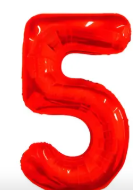 GLOBOS DE NUMERO 32" ROJO