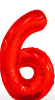 GLOBOS DE NUMERO 32" ROJO