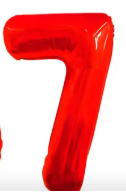 GLOBOS DE NUMERO 32" ROJO