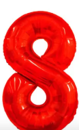 GLOBOS DE NUMERO 32" ROJO
