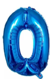 GLOBOS DE NUMERO 40" AZUL REY