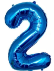 GLOBOS DE NUMERO 40" AZUL REY
